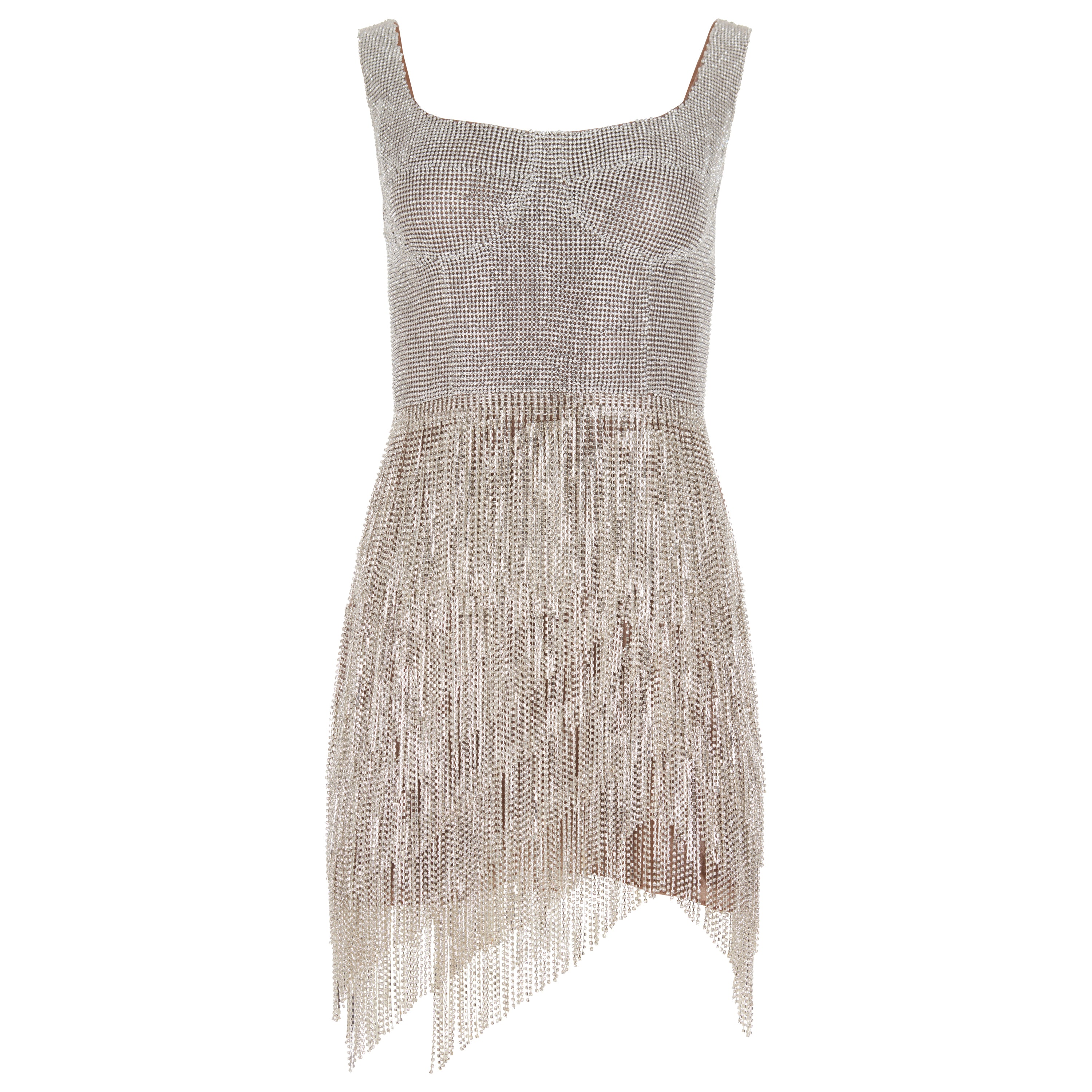 Crystal Fringe & Chainmail Dress