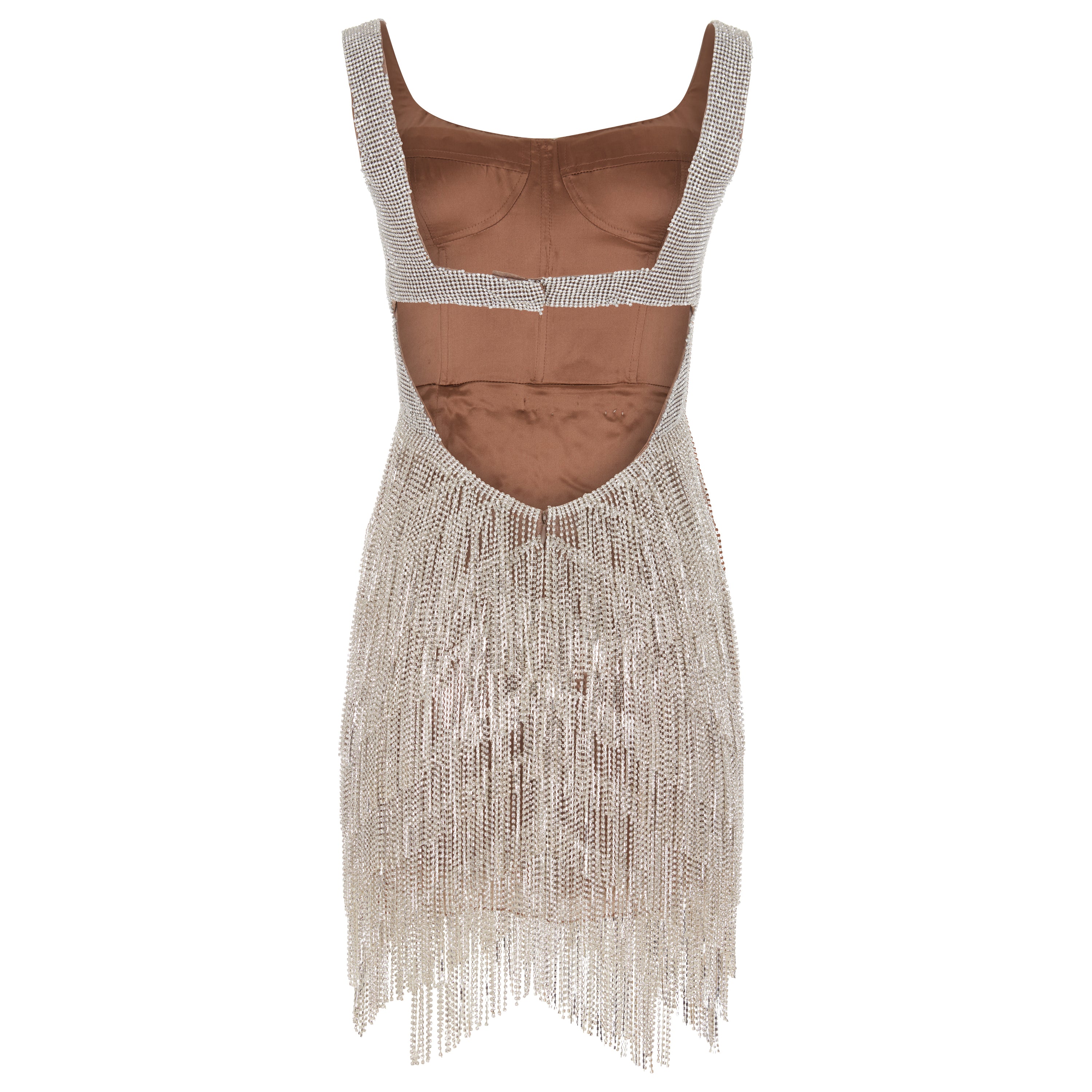 Crystal Fringe & Chainmail Dress