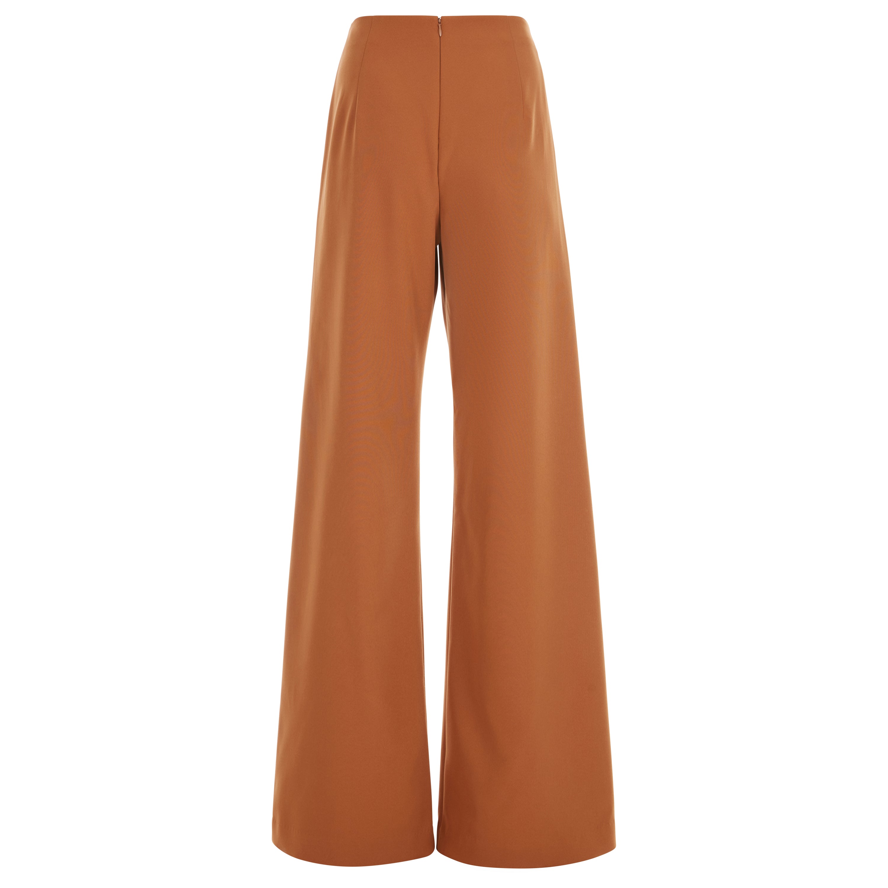 Stretch Wool Crepe Wide Leg Pant